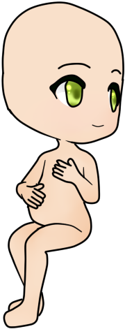 Pack Leader Sally's Mpreg Meme By Pack Leader Sally - Pregnant Human Base Chibi (347x504)