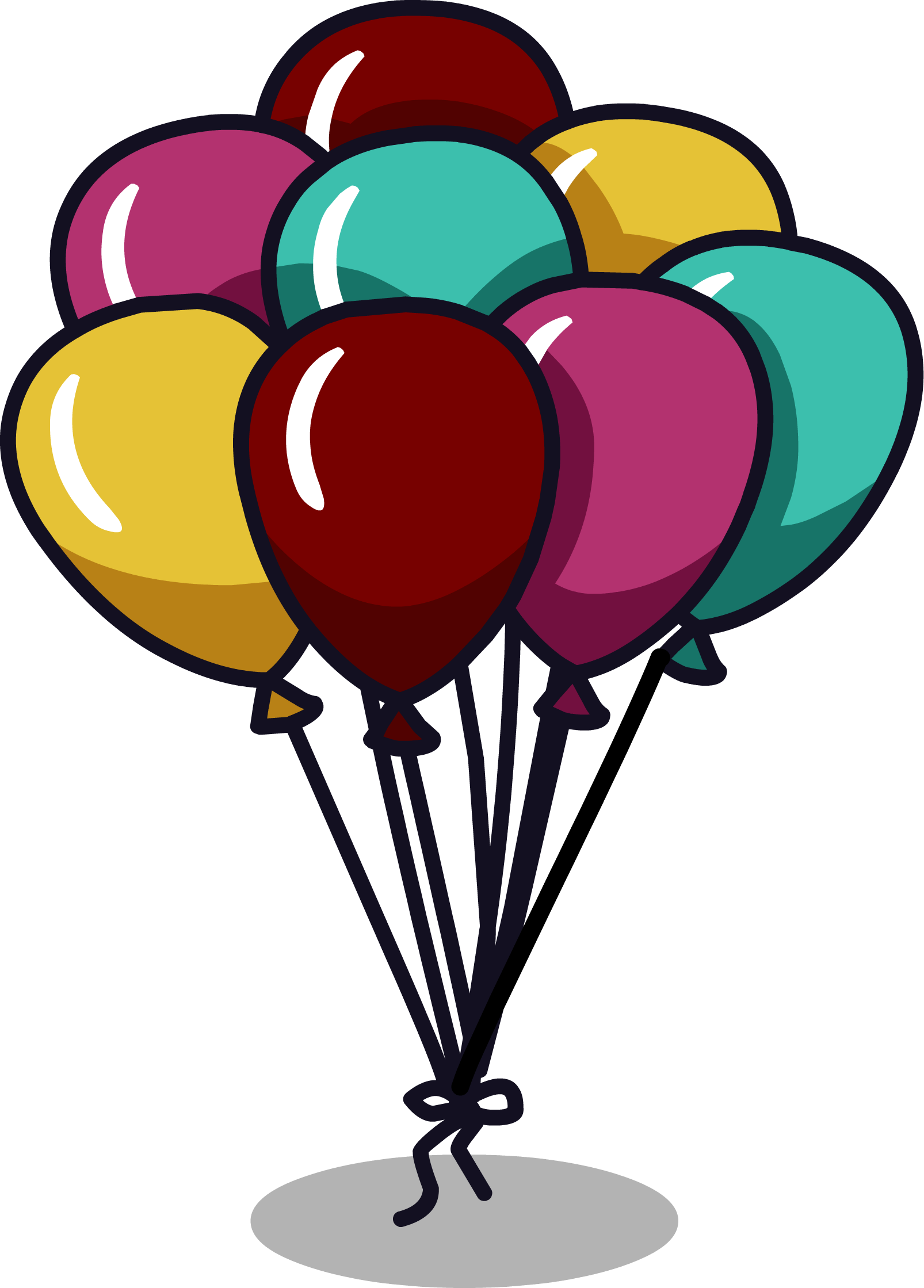 Balloon Bunch - Club Penguin Balloons (1606x2239)