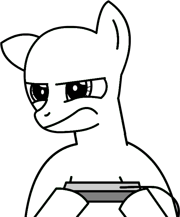 Gamer Pony Base By Anime Gamer Base - Cartoon (623x815)