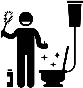 Home And Bathroom Cleaning Services In Delhi, Noida, - Pictogramme Menage (419x395)