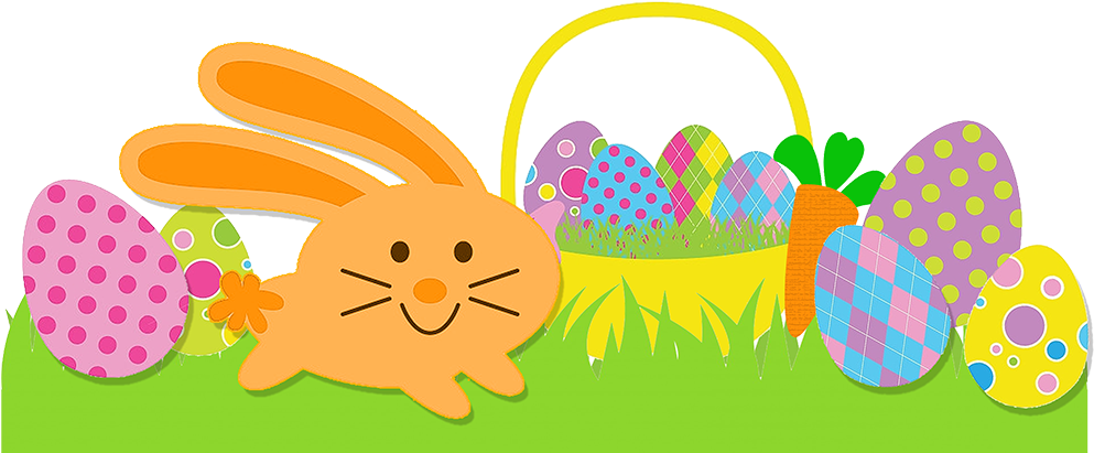 Easter Egg Hunt Clipart Free - Illustration (1000x412)
