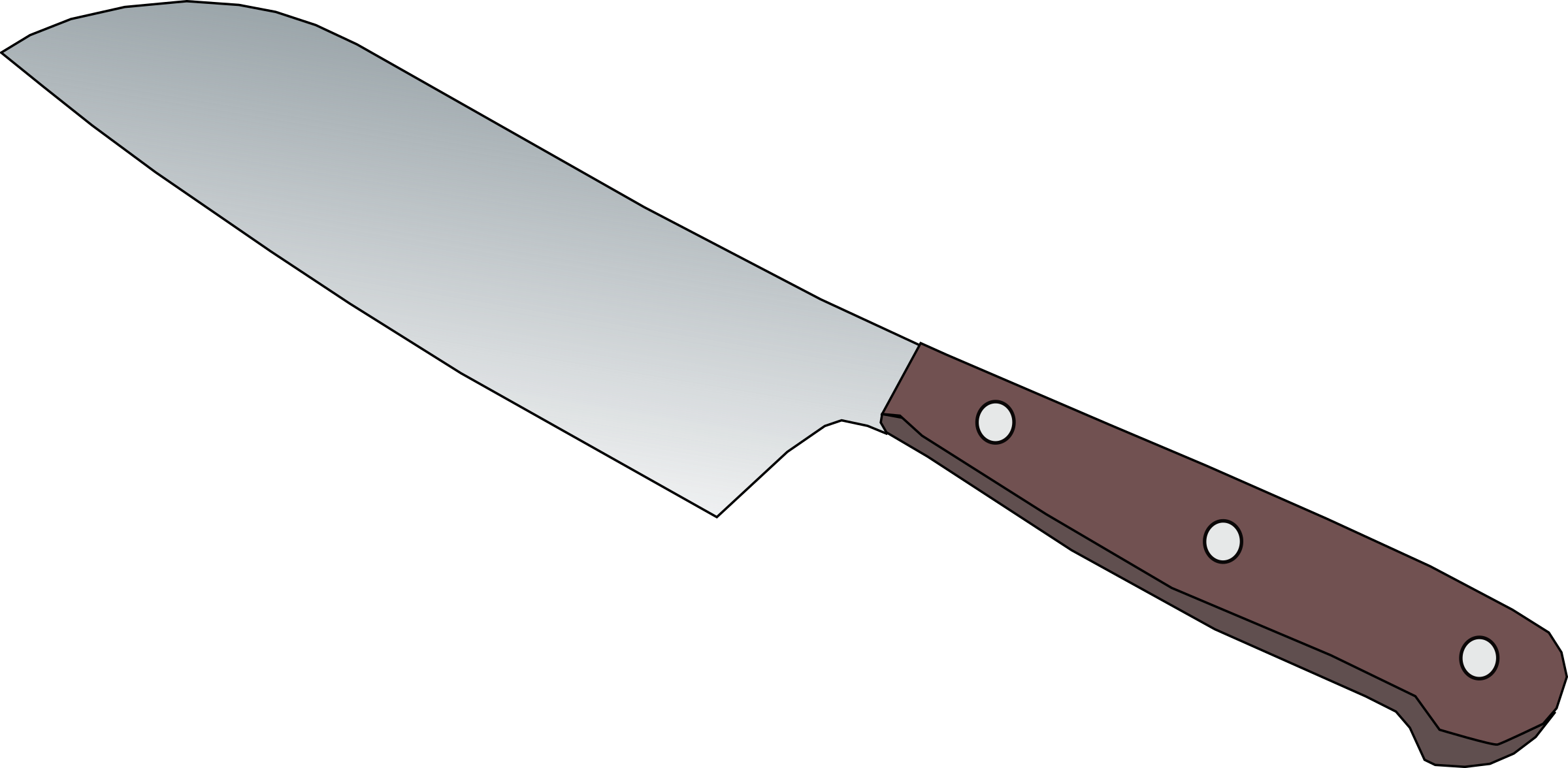 Knife 2 - Knife Clipart (2400x1176)