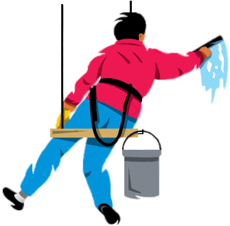 Janitorial Service In Sri Lanka - Window Cleaner Illustration (620x365)