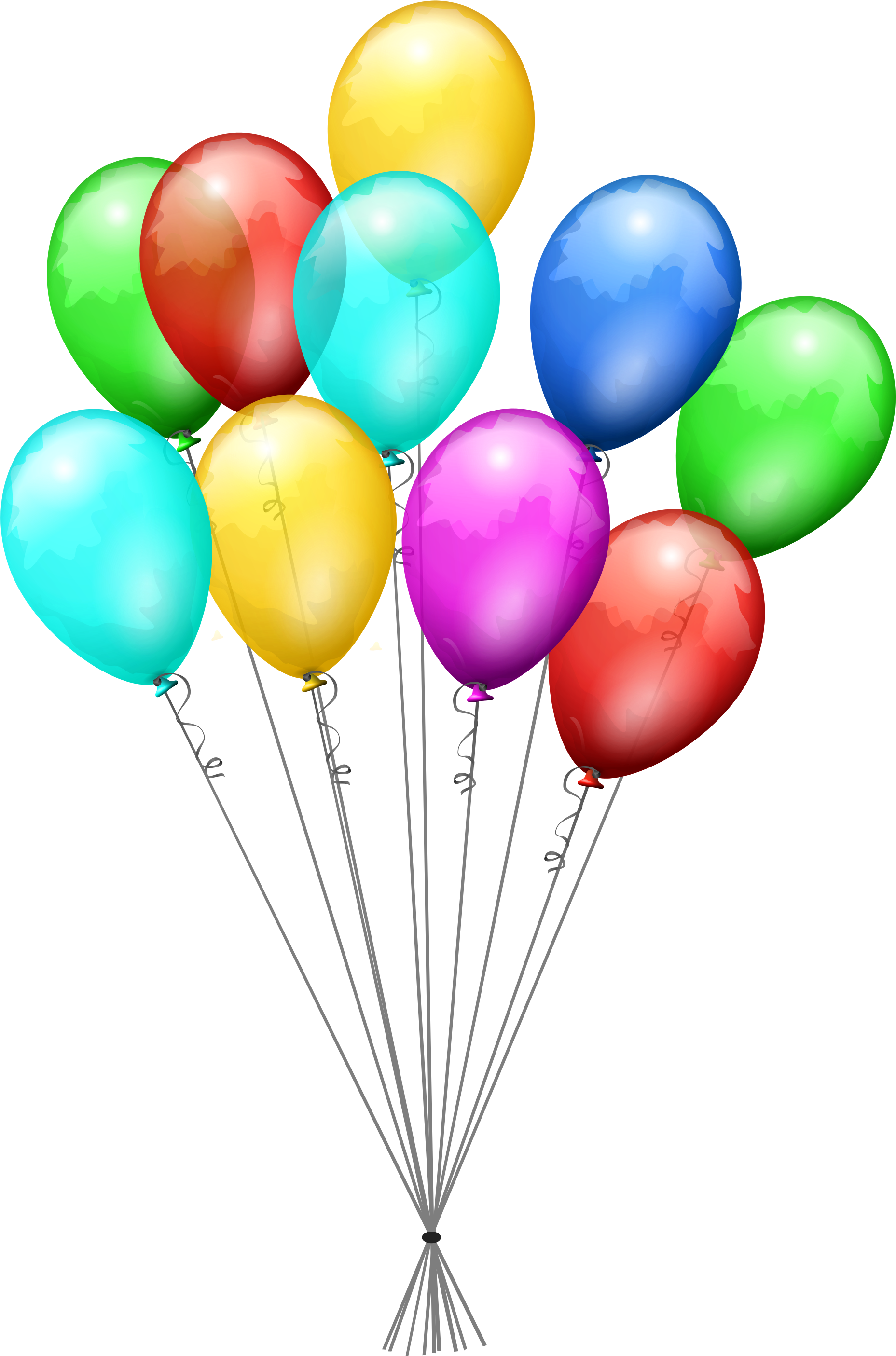 Cliparts Party Balloons 8, Buy Clip Art - Birthday Transparent Background Balloons (2000x2939)