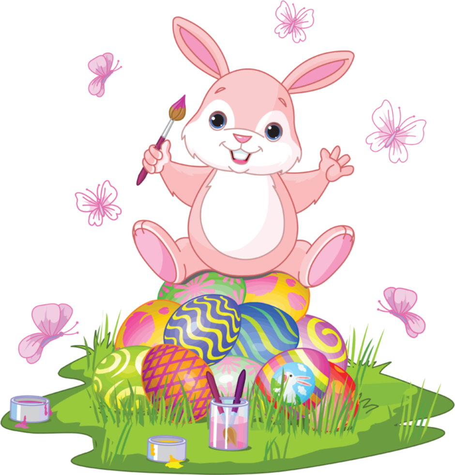 Easter Bunny And Eggs (953x980)