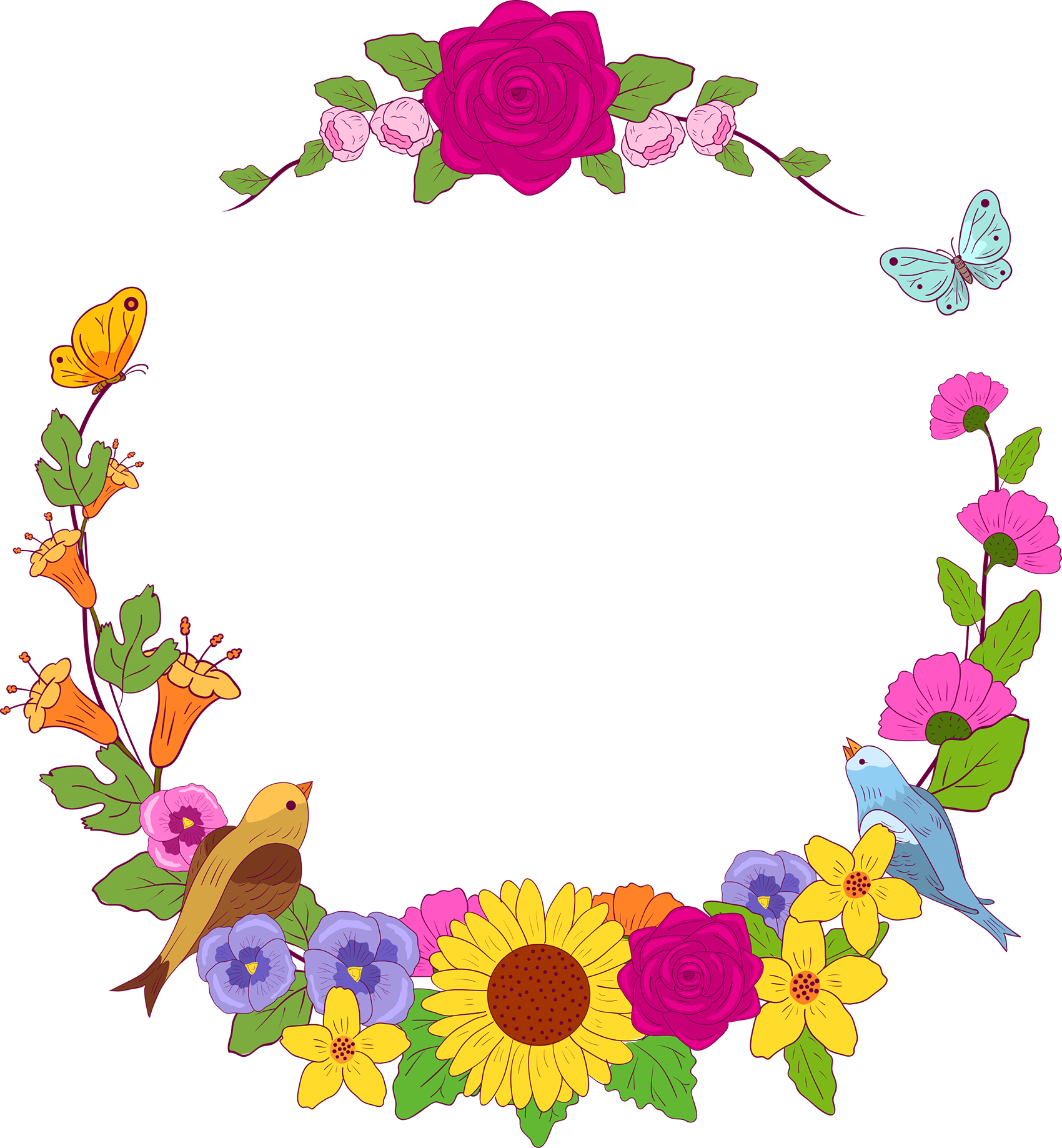 Coloring Pages Beautiful Free Printable Flowers 17 - Flower Template Png (1700x1837)