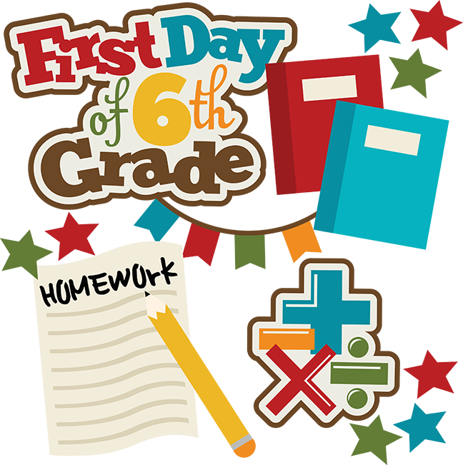 Clip Art School - Back To School 6th Grade (648x651)