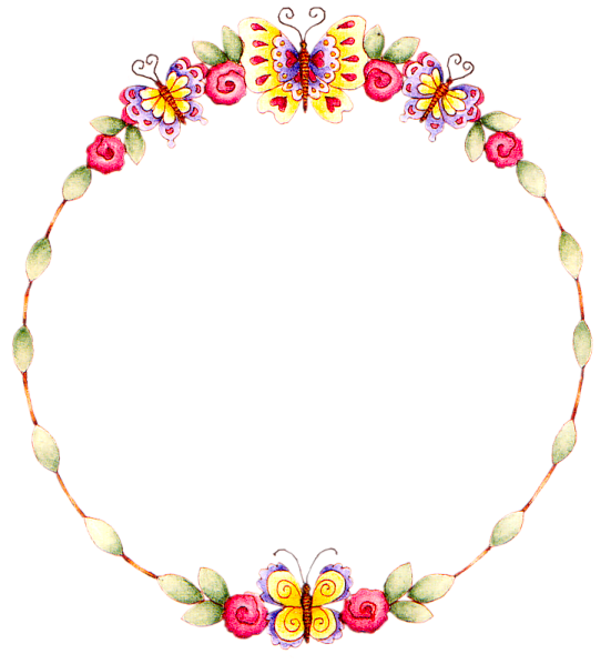 Floral Round Frame Transparent Background - Floral Frame Transparent Background (551x598)