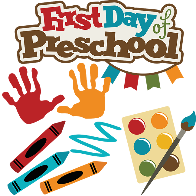 First Day Of Preschool Svg School Svg Files Crayon - First Day Of Pre School (648x648)