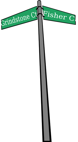 Block Party Sign Clip Art At Clker - Draw A Street Sign (330x599)
