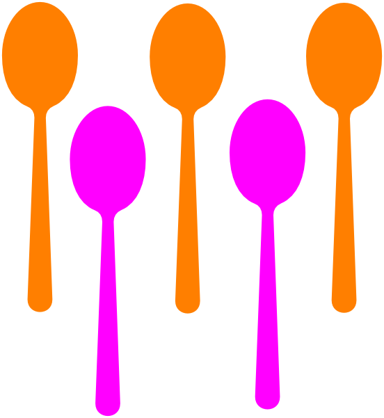 Colorful Spoon Clip Art (552x601)