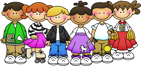 Picture Day Clipart School - 50's Kids Clipart (507x240)