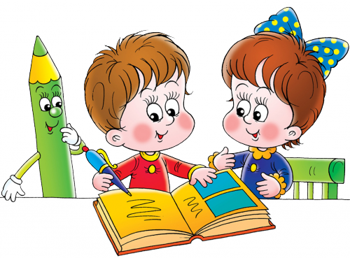 Tubes Personnages - - Carolineblue - School Clipartback - Child Reading Clipart Png (500x369)