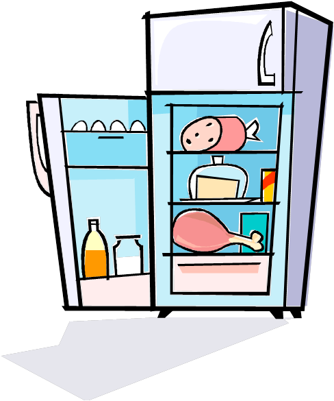 Fridge Clipart - Don T Leave The Fridge Door Open (488x585)