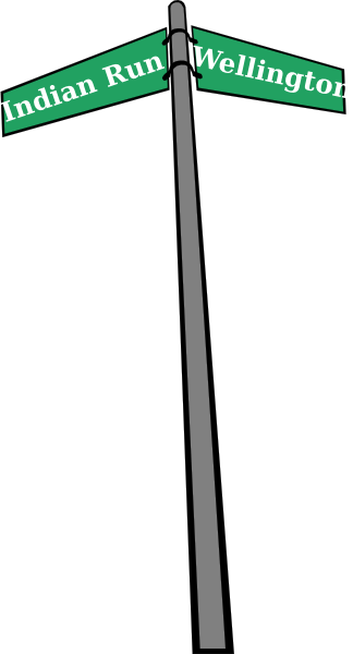 Block Party Indian Run2 Clip Art At Clker - Draw A Street Sign (324x600)