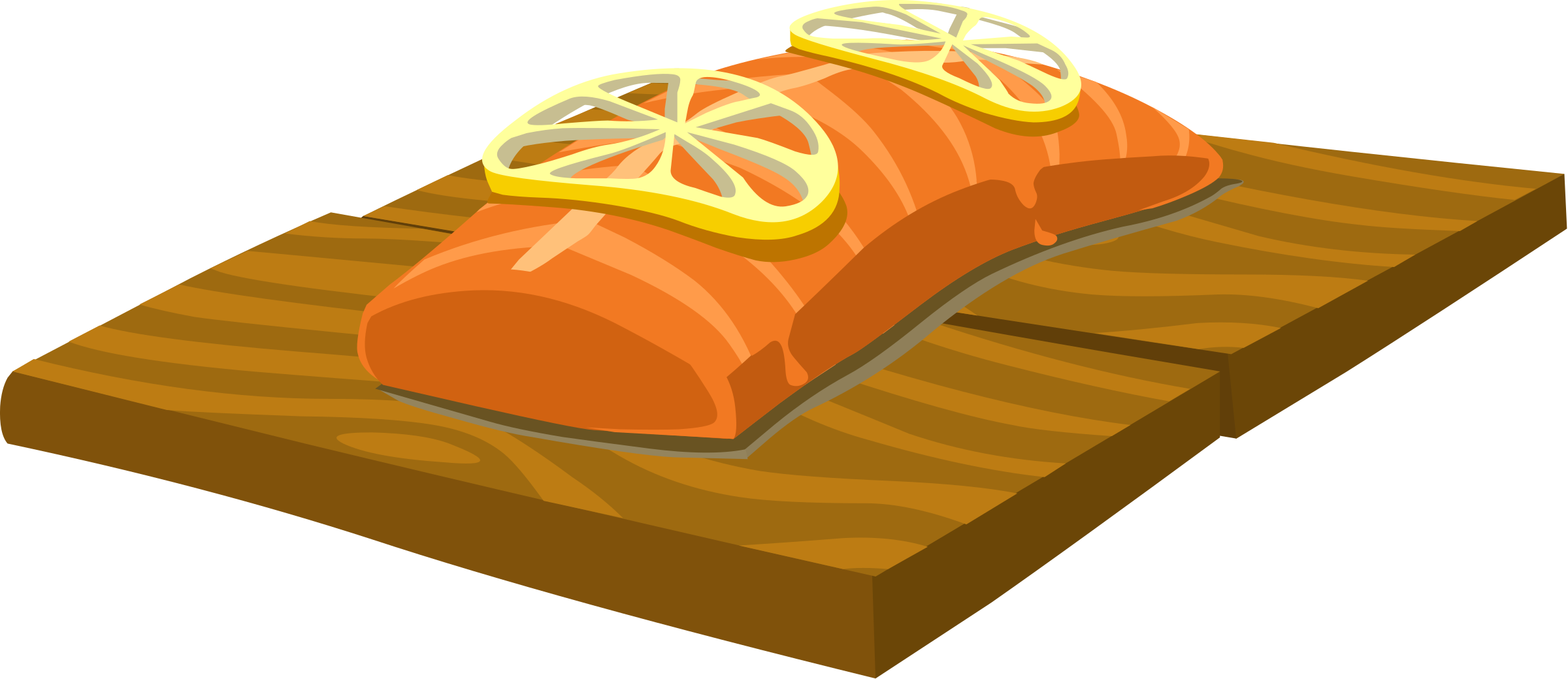 Salmon Food Clip Art (2400x1040)