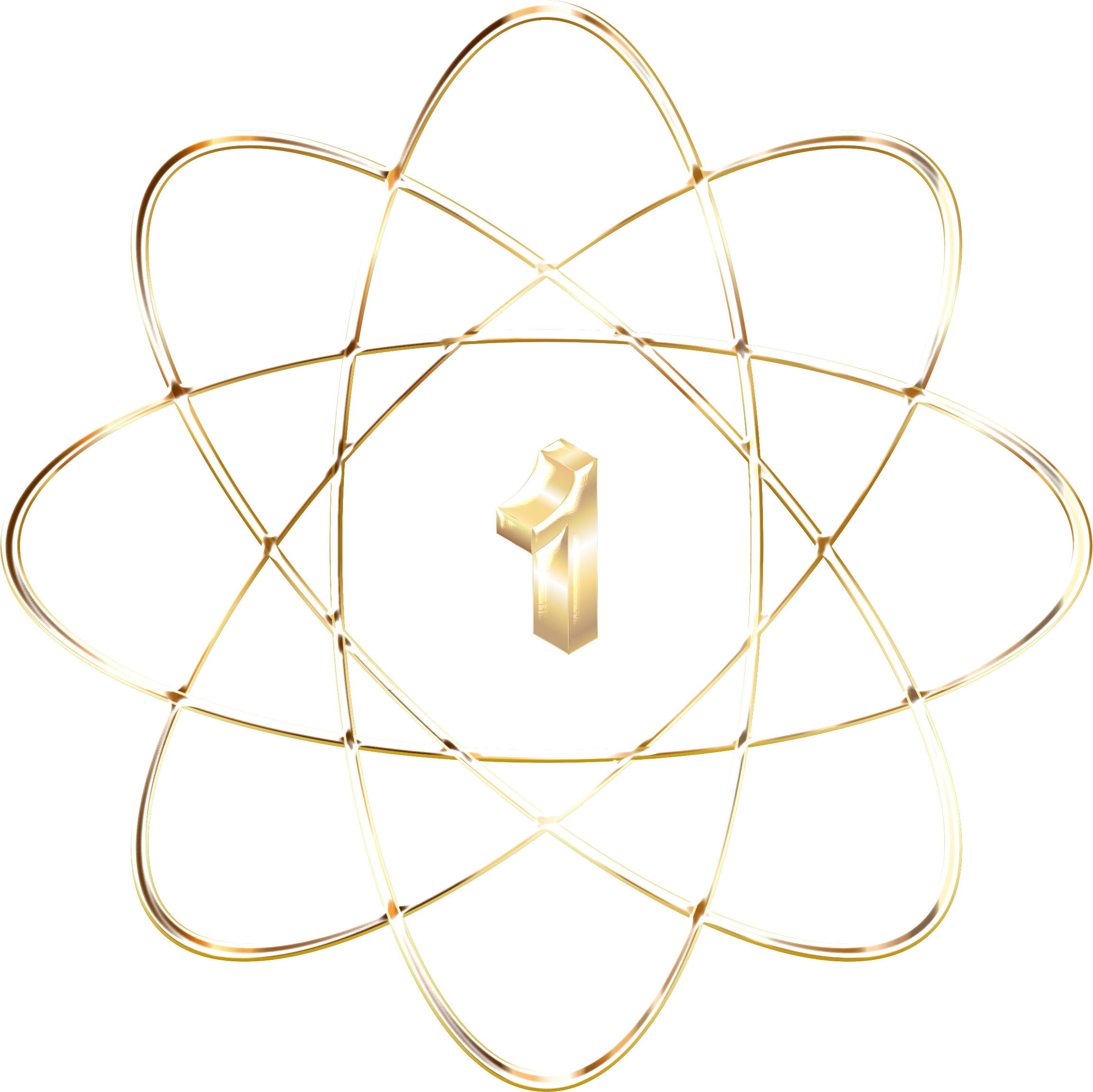 Gold Atom Enhanced No Background - Gold Atom Png (2308x2307)