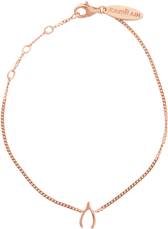 Wishbone Charm Bracelet Product Image - Gold (939x1024)