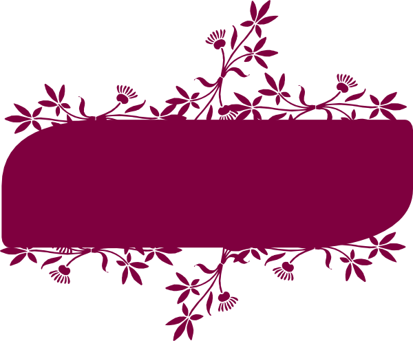 Floral Banner Clip Art At Clker - Floral Banner Clip Art (600x496)