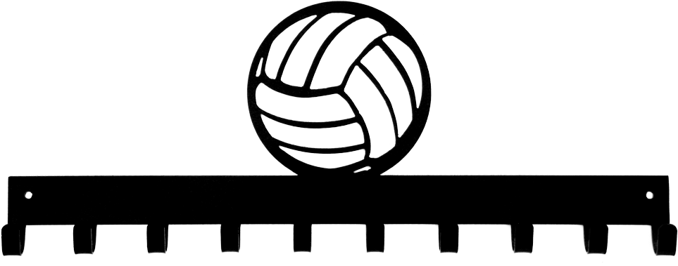 Volleyball Blue 10 Hook Medal Display Hanger - Volleyball Blue 10 Hook Medal Display Hanger (1000x400)