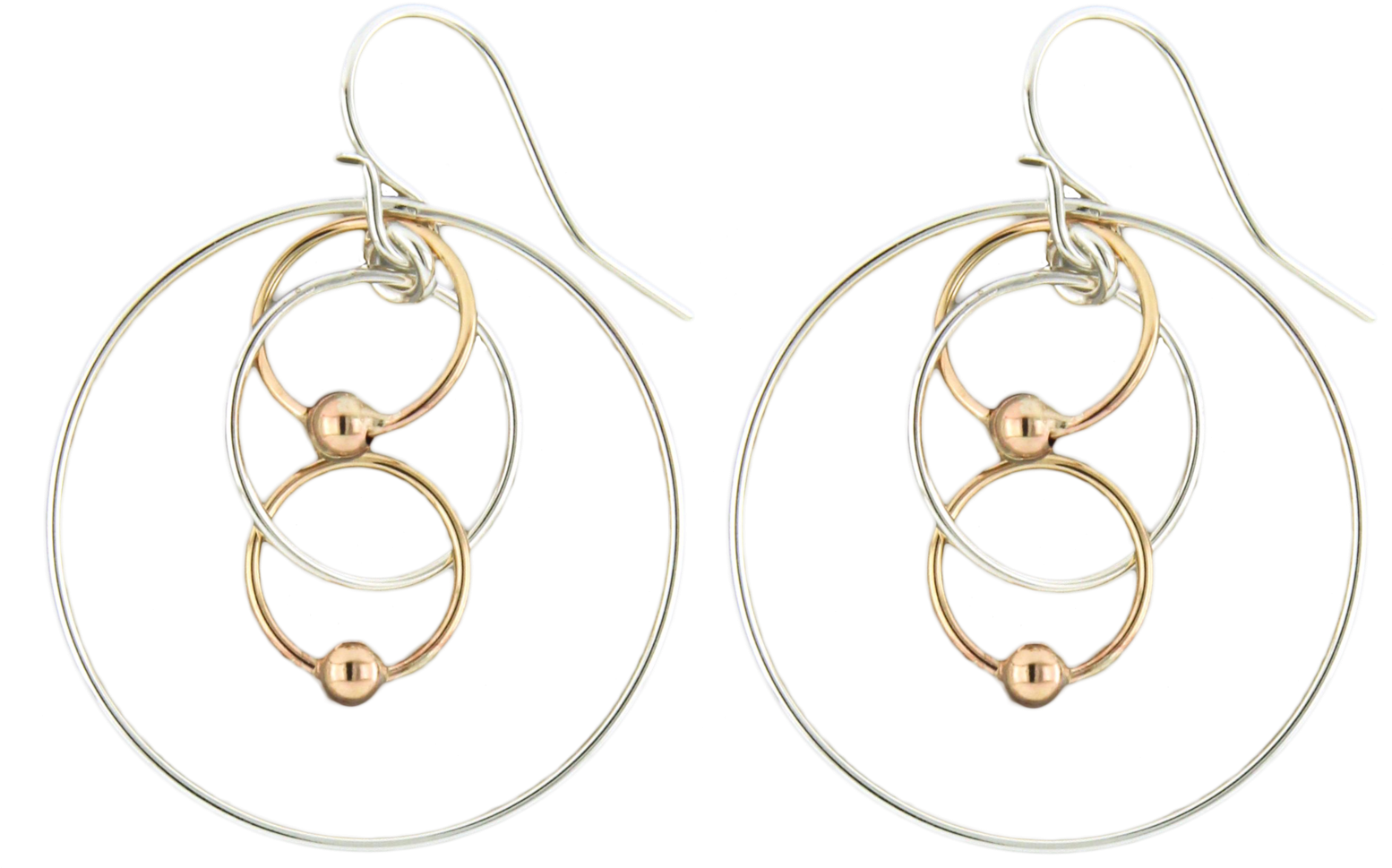 Sterling Silver And Gold-filled Multiple Rings French - Earrings (1584x1000)