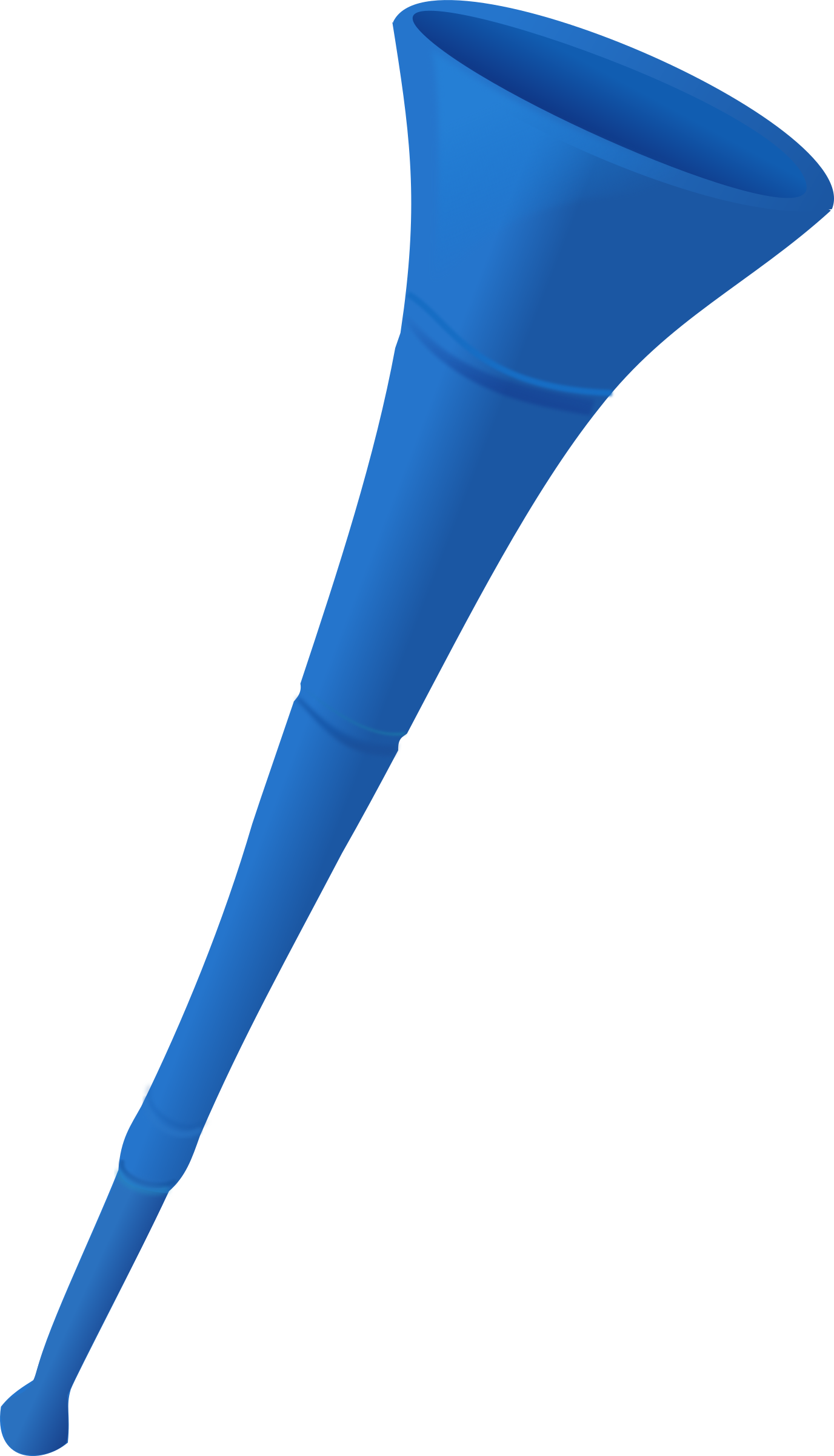 Clipart - Blue Vuvuzela - Blue Vuvuzela (1376x2400)
