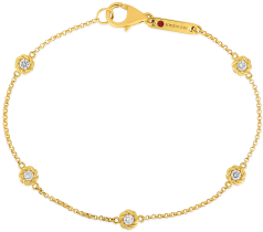 New Barocco18kt Gold Bracelet With Alternating Diamond - Colored Gold (400x400)