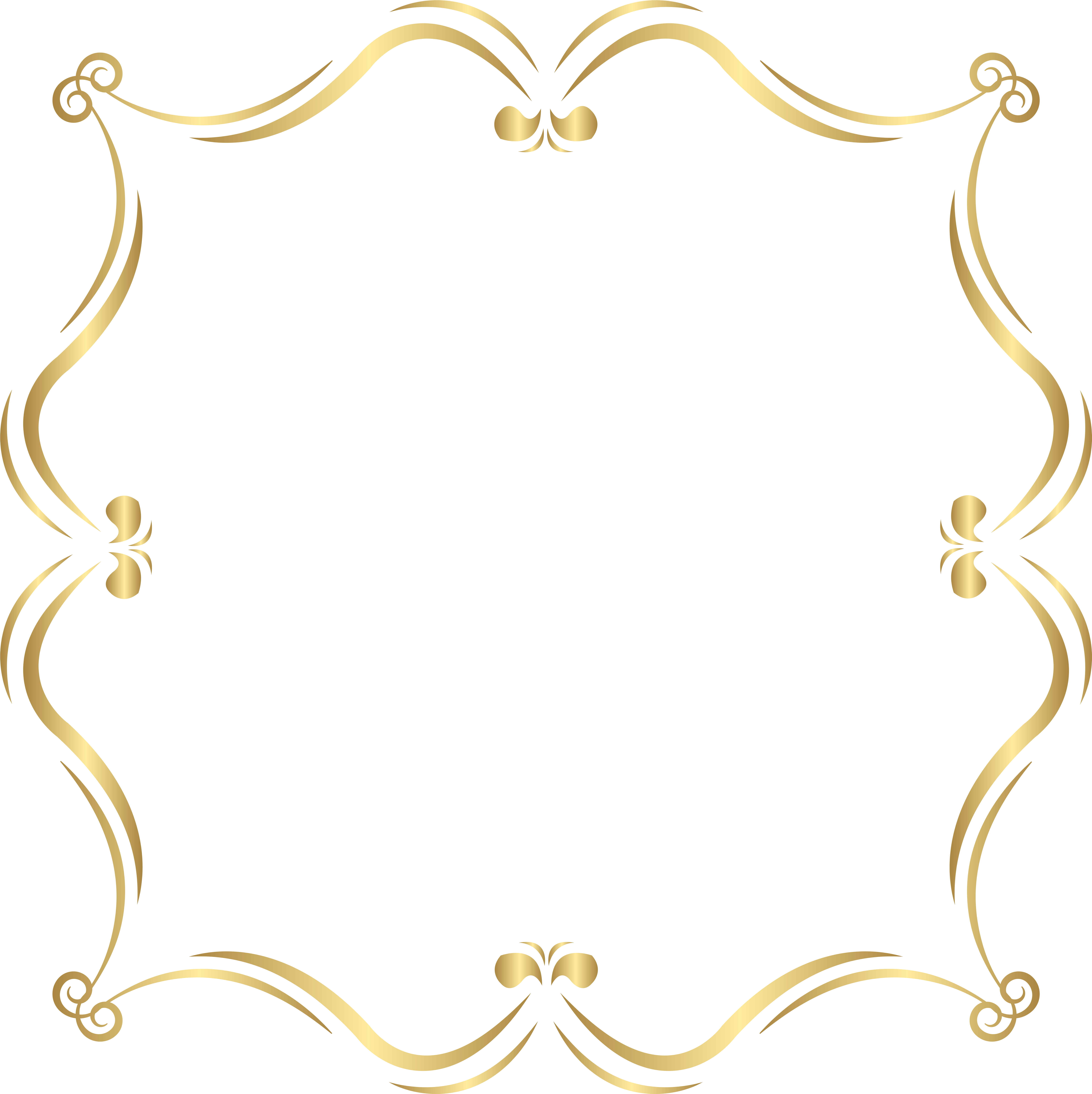 Gold Border Png Clip Art Image - Gold Border Png Clip Art Image (7986x8000)