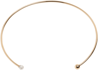 Asymmetric Pearl Collar Yellow Gold Vermeil 14k Yellow - Body Jewelry (480x480)