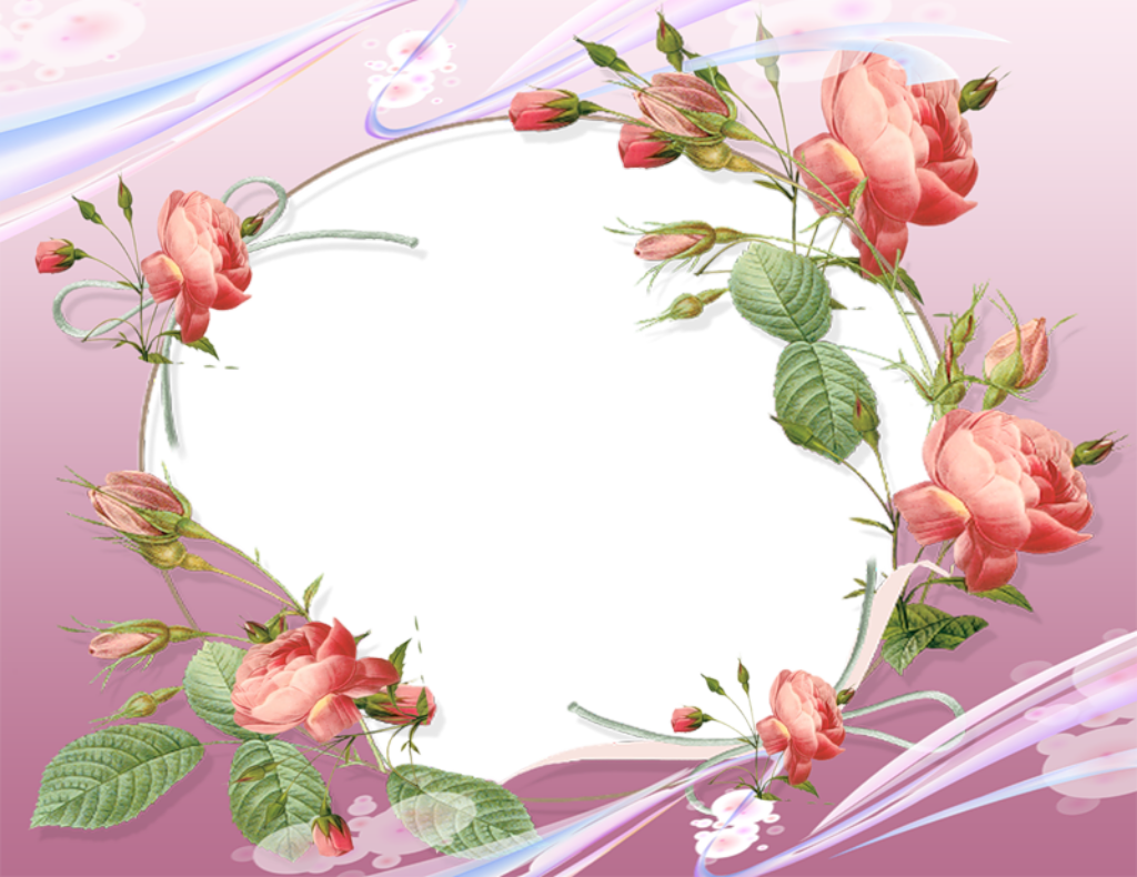 Pink Flower Frames And Borders - Pardesi Shayari Urdu Sms (1024x790)