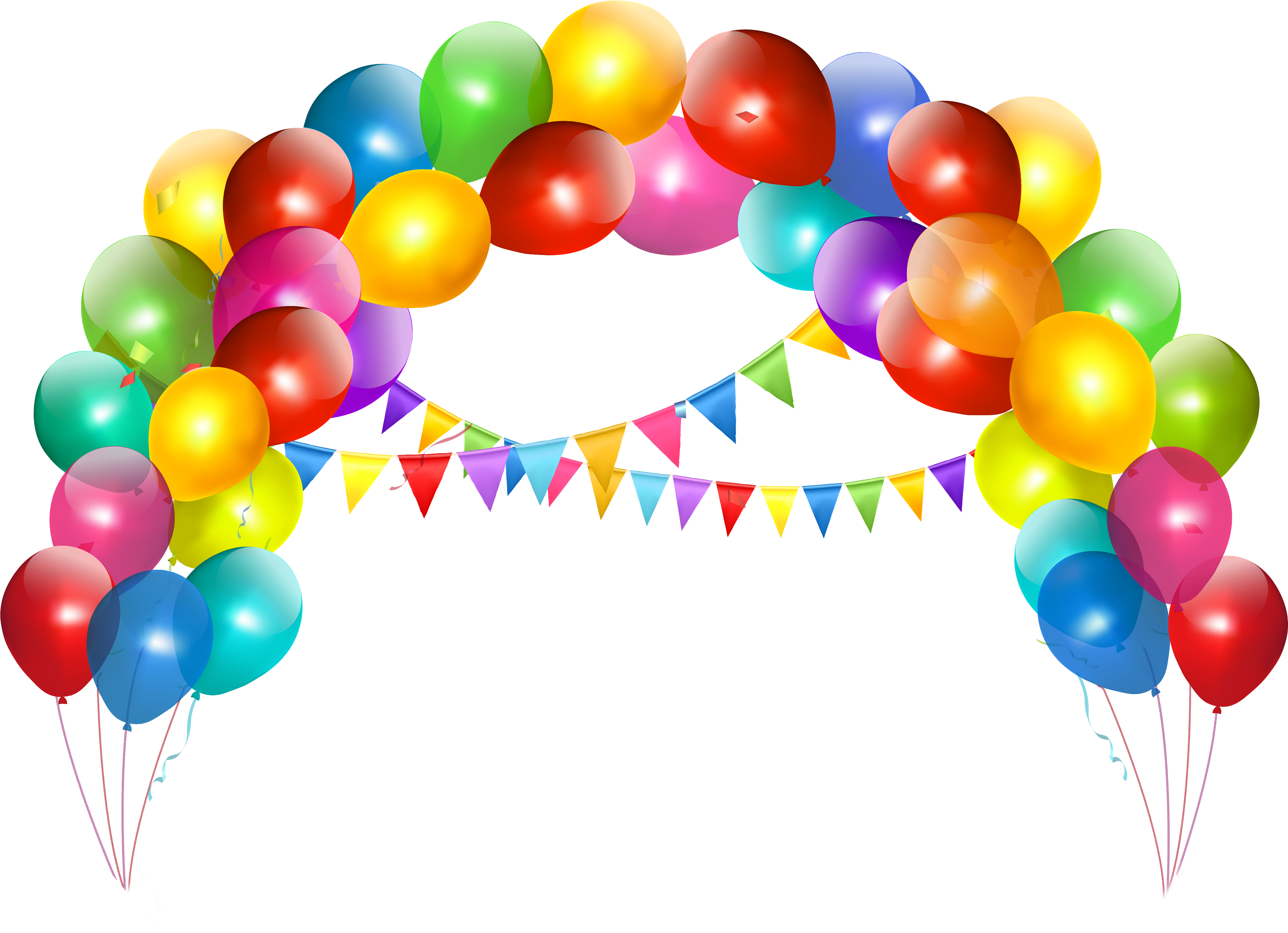 Free Balloons Clip Art - Thank You Everyone For The Birthday Wishes (4405x3172)