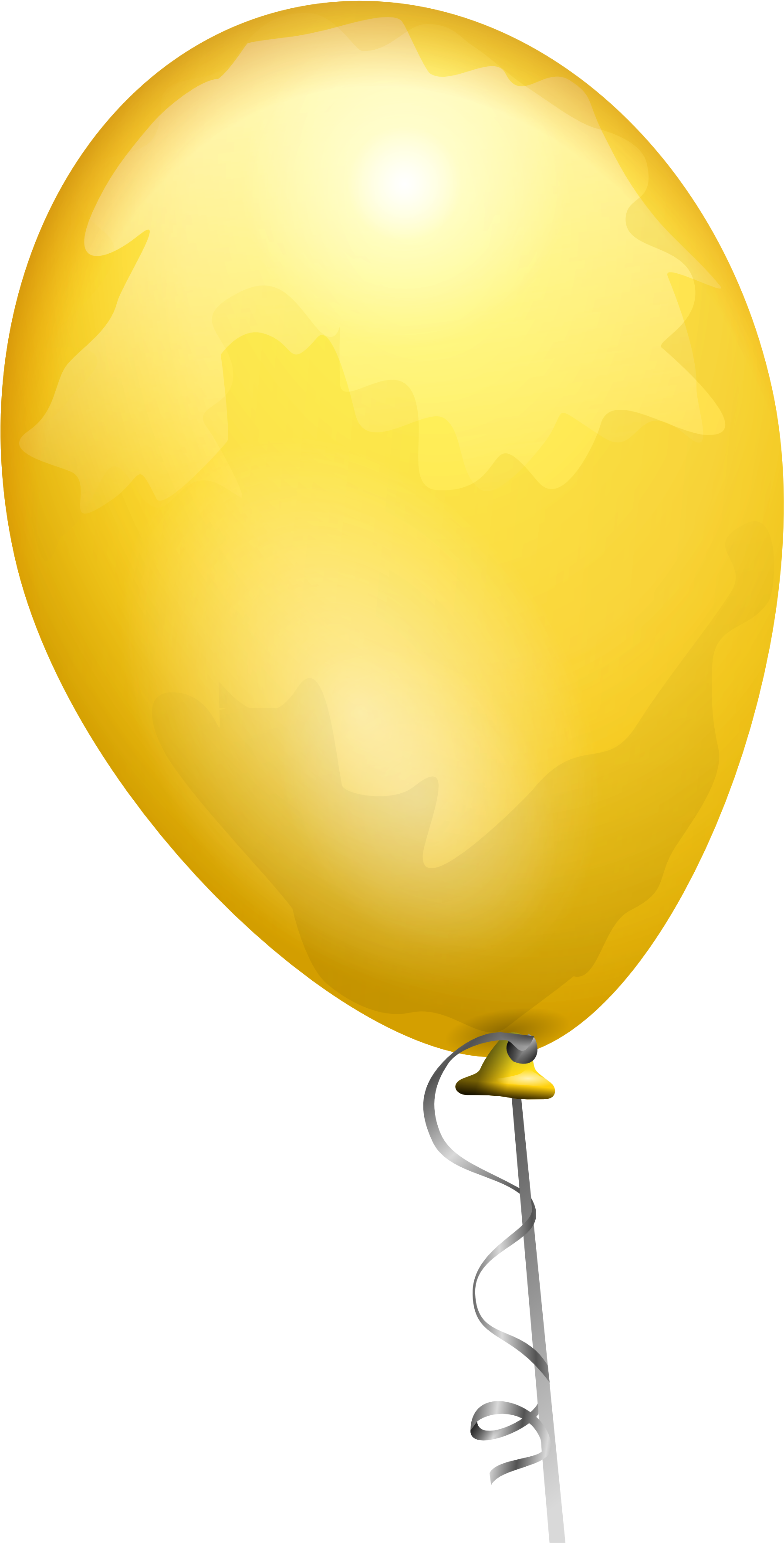 Balloon Png579 - Yellow Balloon Transparent Background (1969x3610)