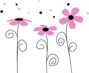 Pink Flower Clipart Cool Cartoon - Birthday Wishes For My Sister (350x350)
