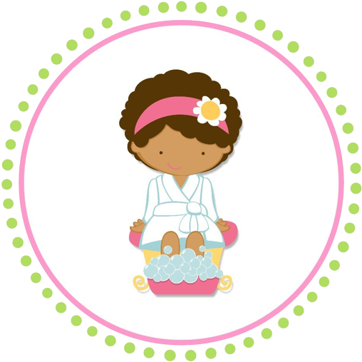 Topper Para Cupcakes Spa - Spa Party Favor Labels (550x550)