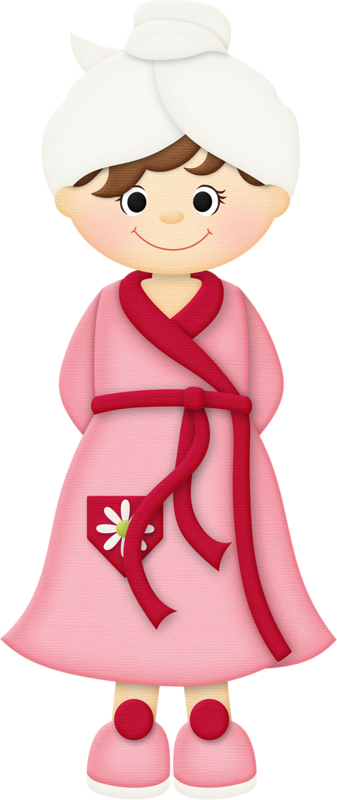 Ch - B *✿* - Adult In Bath Robe Clip Art (337x800)