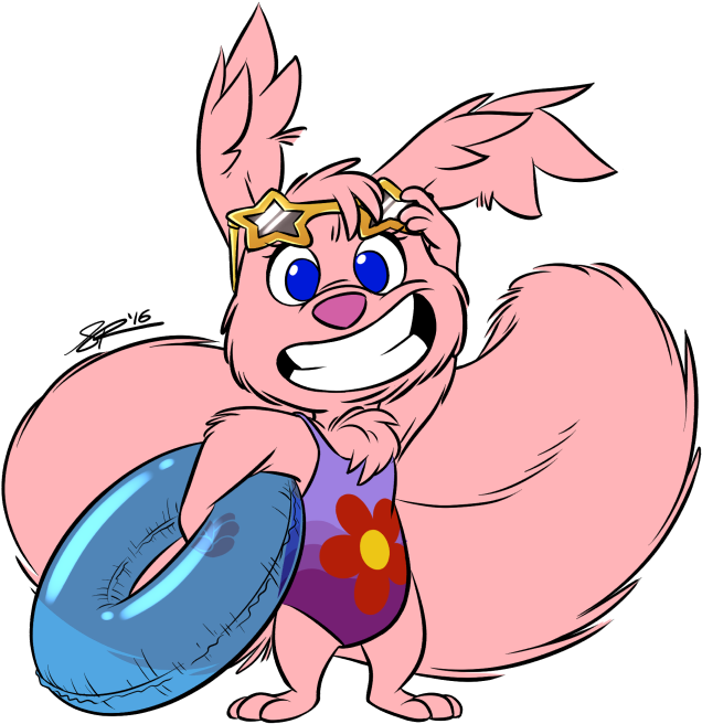 Hitting The Beach With Dolly - Cartoon (700x687)