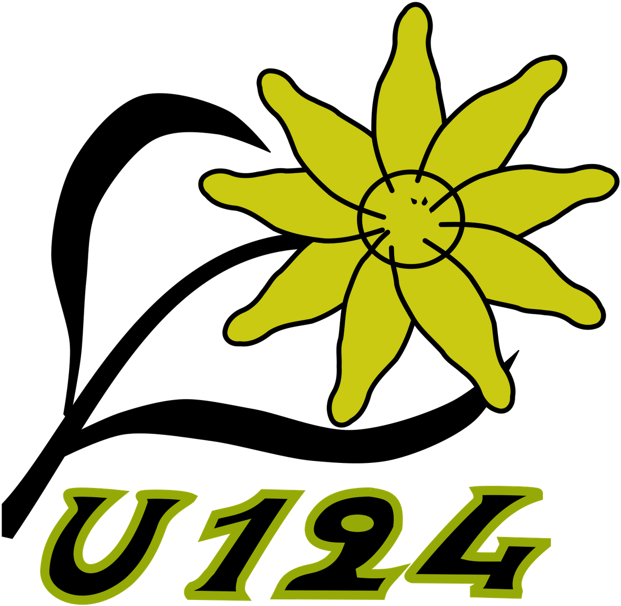 Emblem U 124 Yang Berbentuk Bunga Kahitutan Eh Edelweiss - German Submarine U-124 (1600x1600)