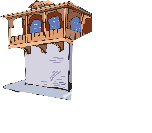 Just The Balcony Part Clip Art At Clker - Clip Art (600x526)