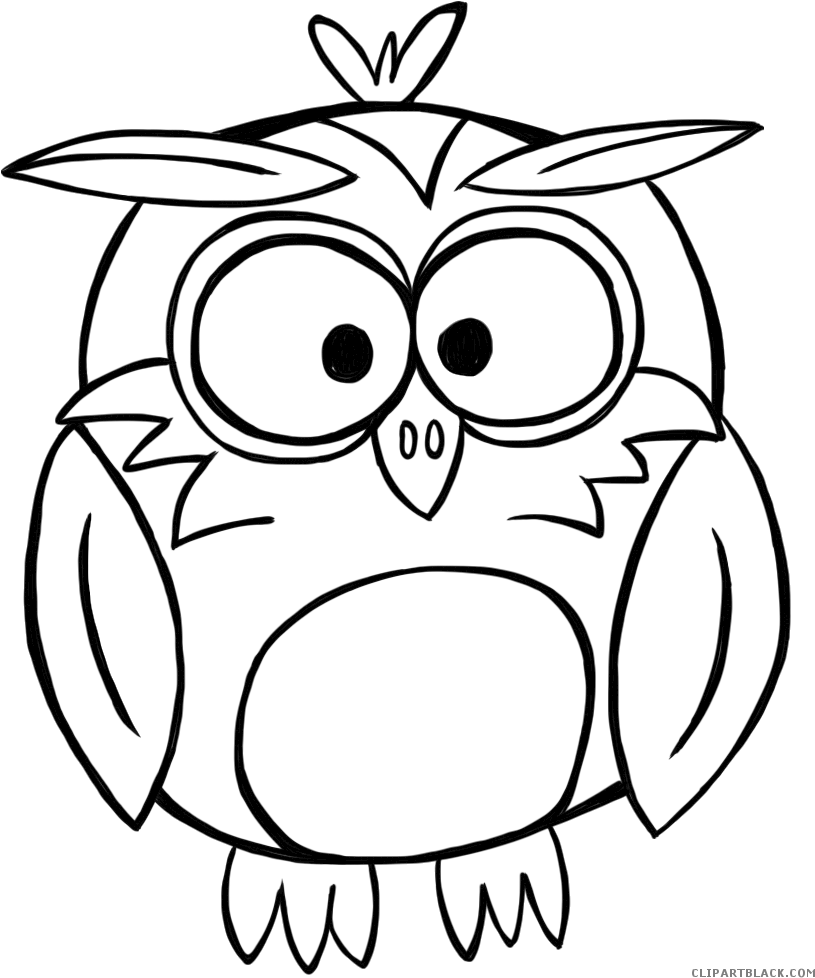 Best Owl Clipart Black And White - Fall Clip Art Black And White (855x988)