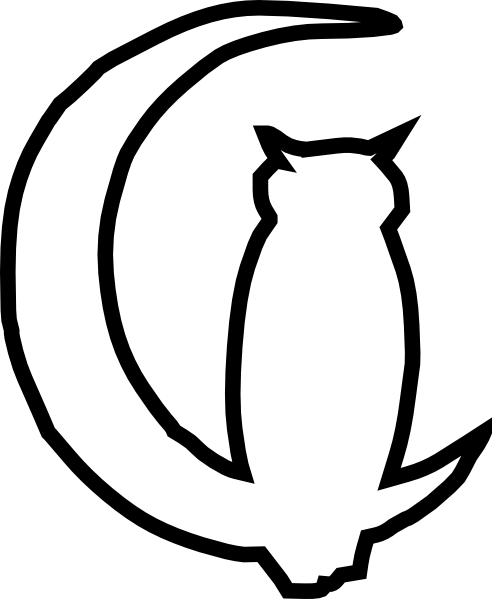 Owl Moon 3 Clip Art At Clker - Owl On A Moon (492x599)