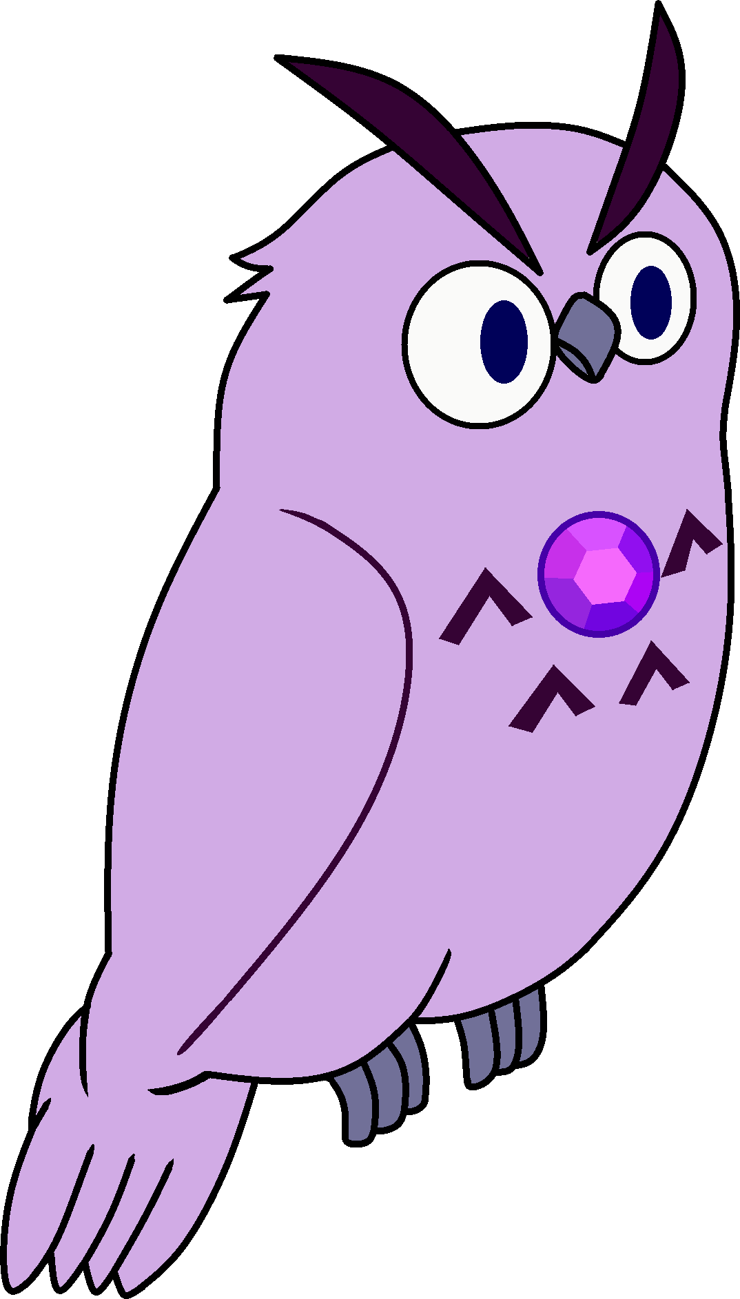 Owl Black And White Clipart - Steven Universe Ametista Transformaçoes (1074x1886)