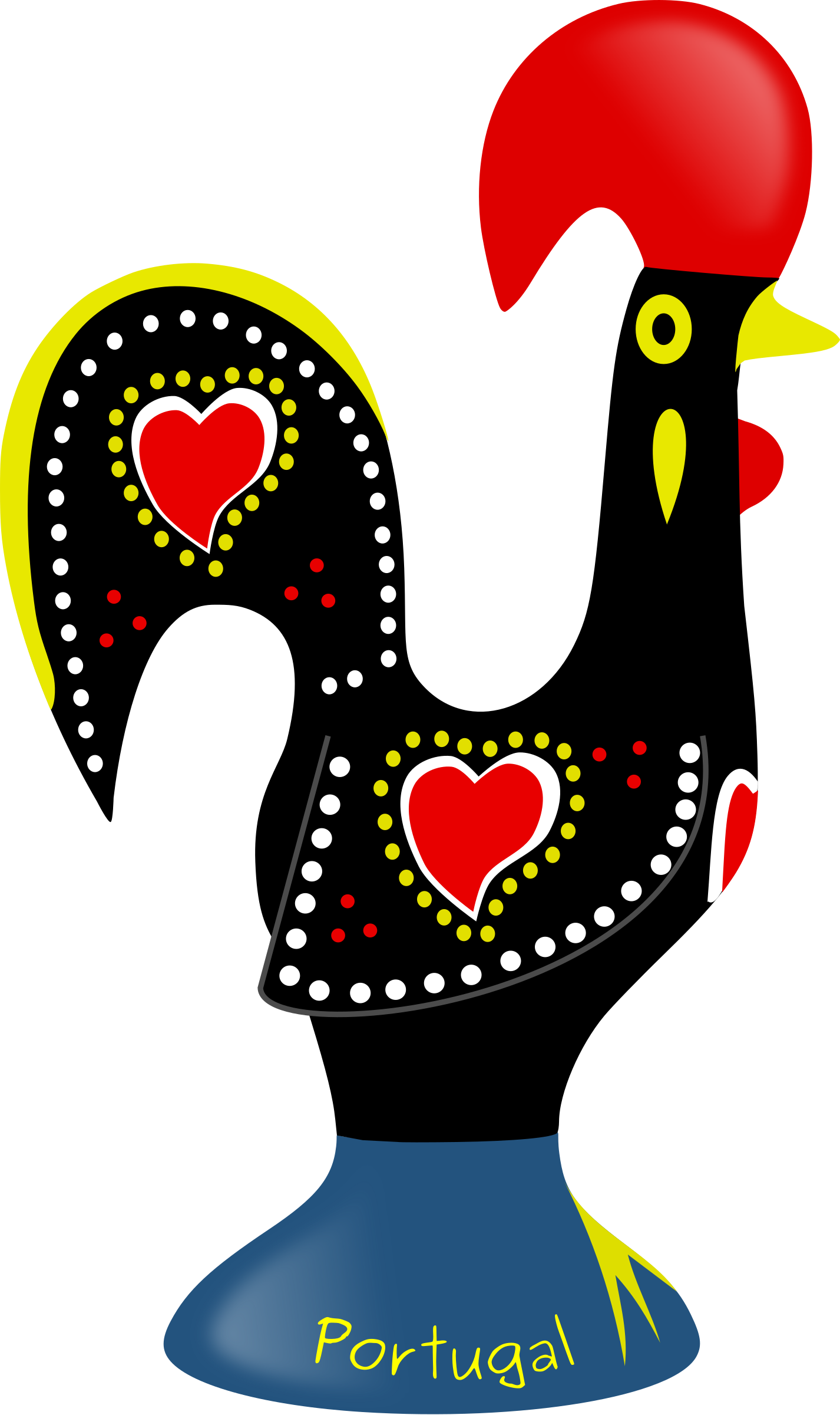 Rooster Clipart Barcelos - Galo De Barcelos Vector (1426x2400)