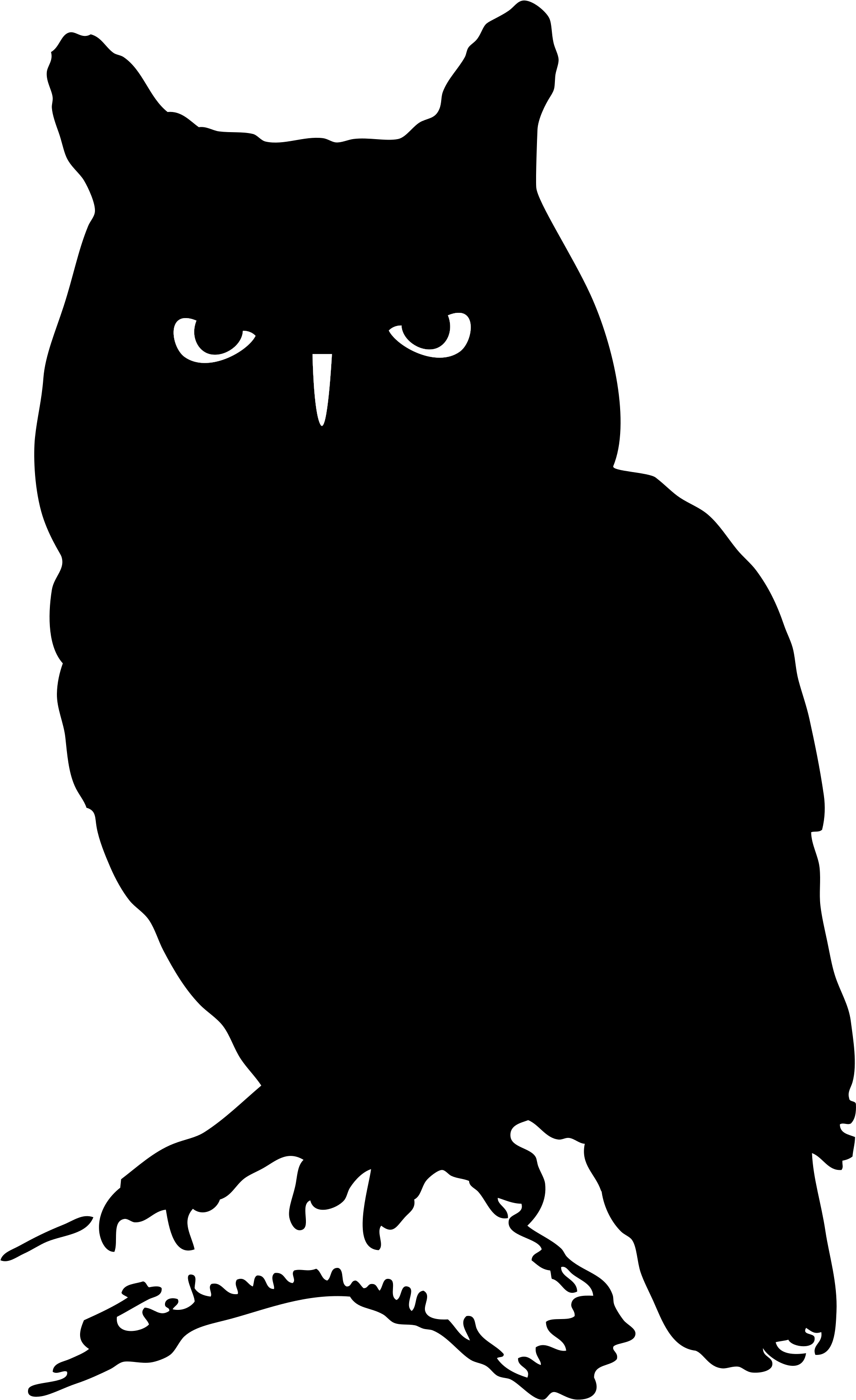 Open - Eastern Screech Owl Silhouette (2000x3242)