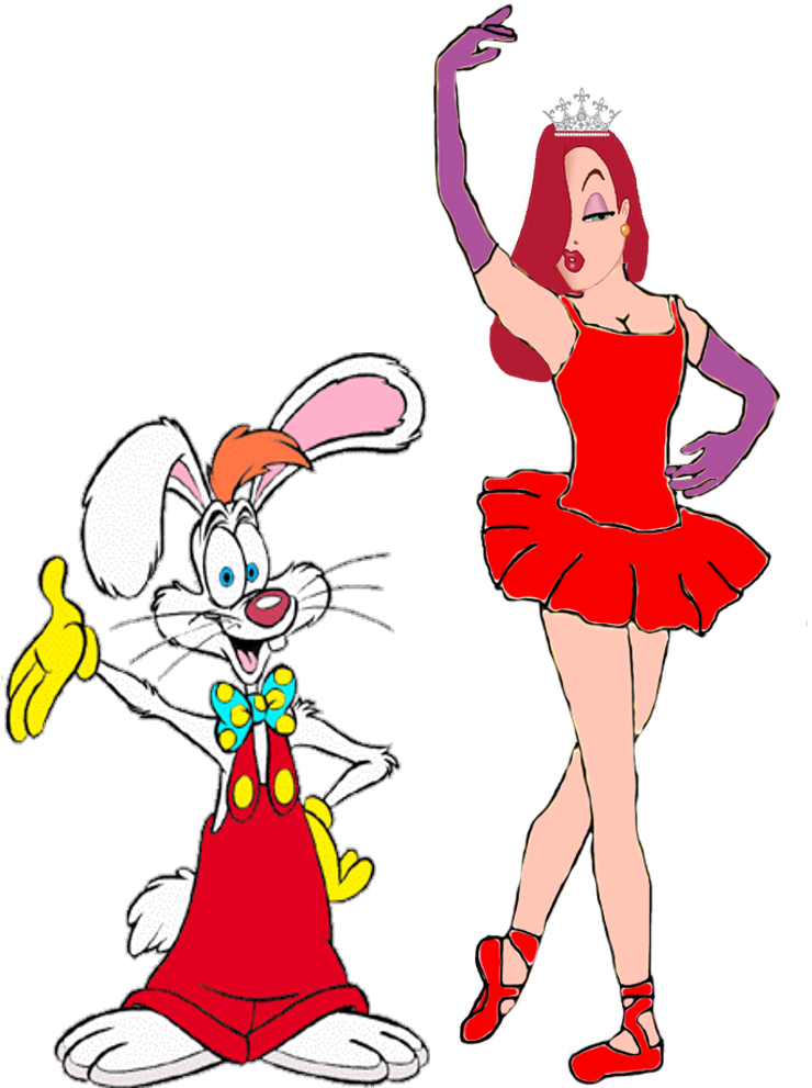 Jessica Rabbit As A Ballerina With Roger Rabbit By - Happy Ester Roger Rabbit (782x990)