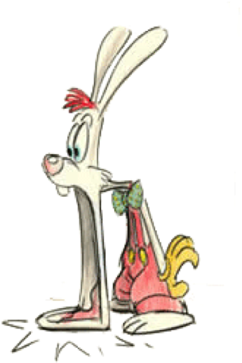 Action Figure Muscles Roger Rabbit - Framed Roger Rabbit Drawing ...