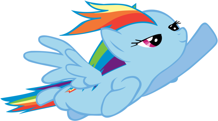 Rainbow Dash Flying By Officer-rabbit - Rainbow Dash Flying Png (900x506)