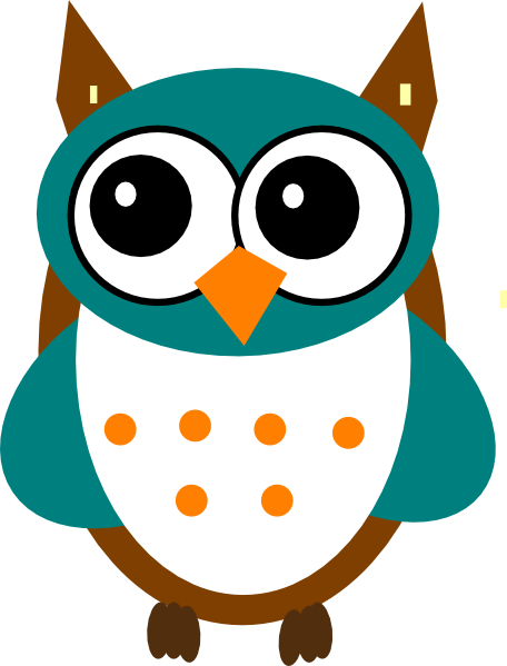 Blue Owl Clip Art At Clker - Gambar Burung Hantu Kartun (456x599)