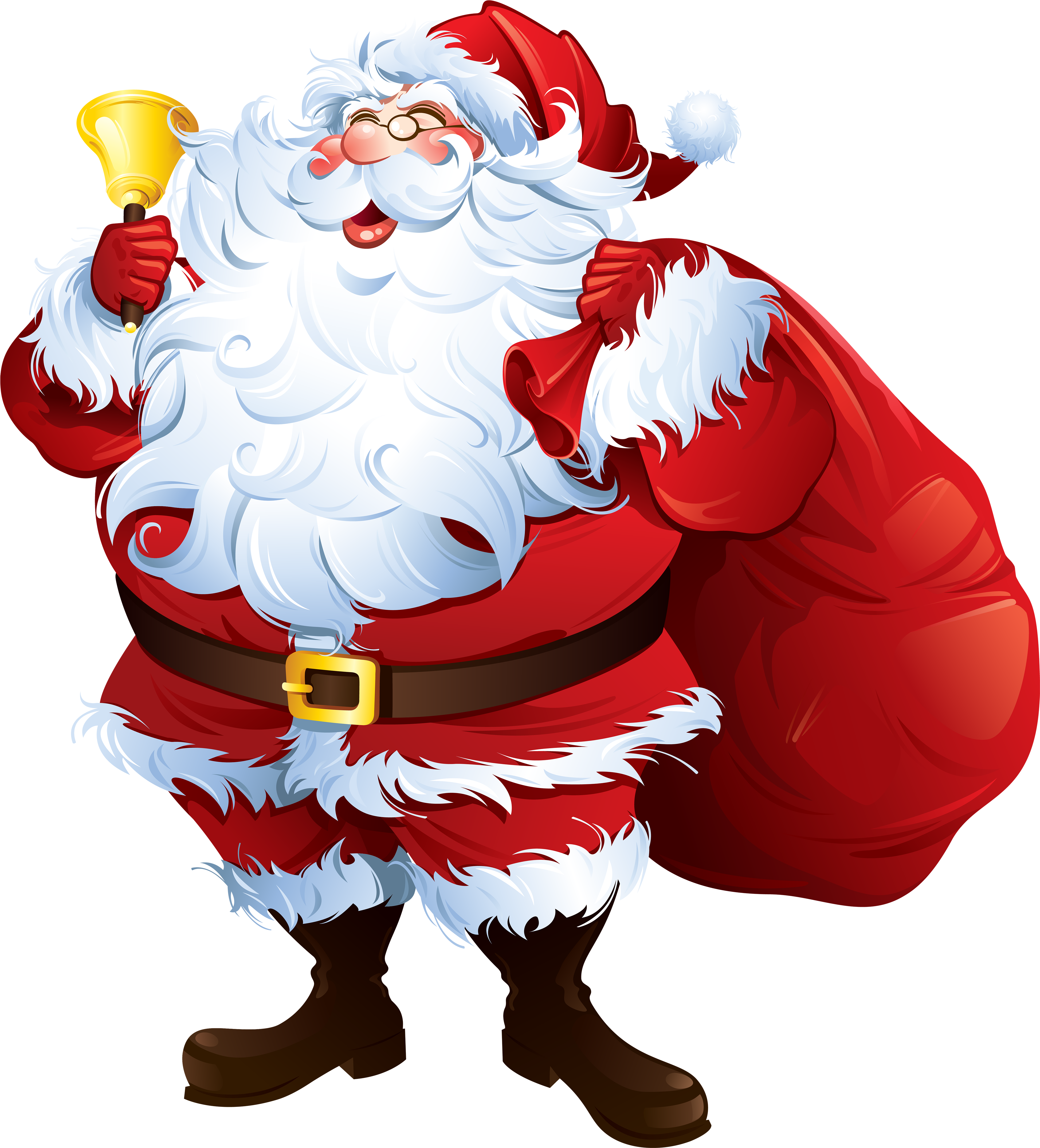 Clipart Pretentious Idea Santa Claus Clipart With Bell - Santa Claus Clipart Png (4000x4416)