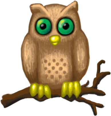 Creepy Clipart Owl - Owl (408x408)