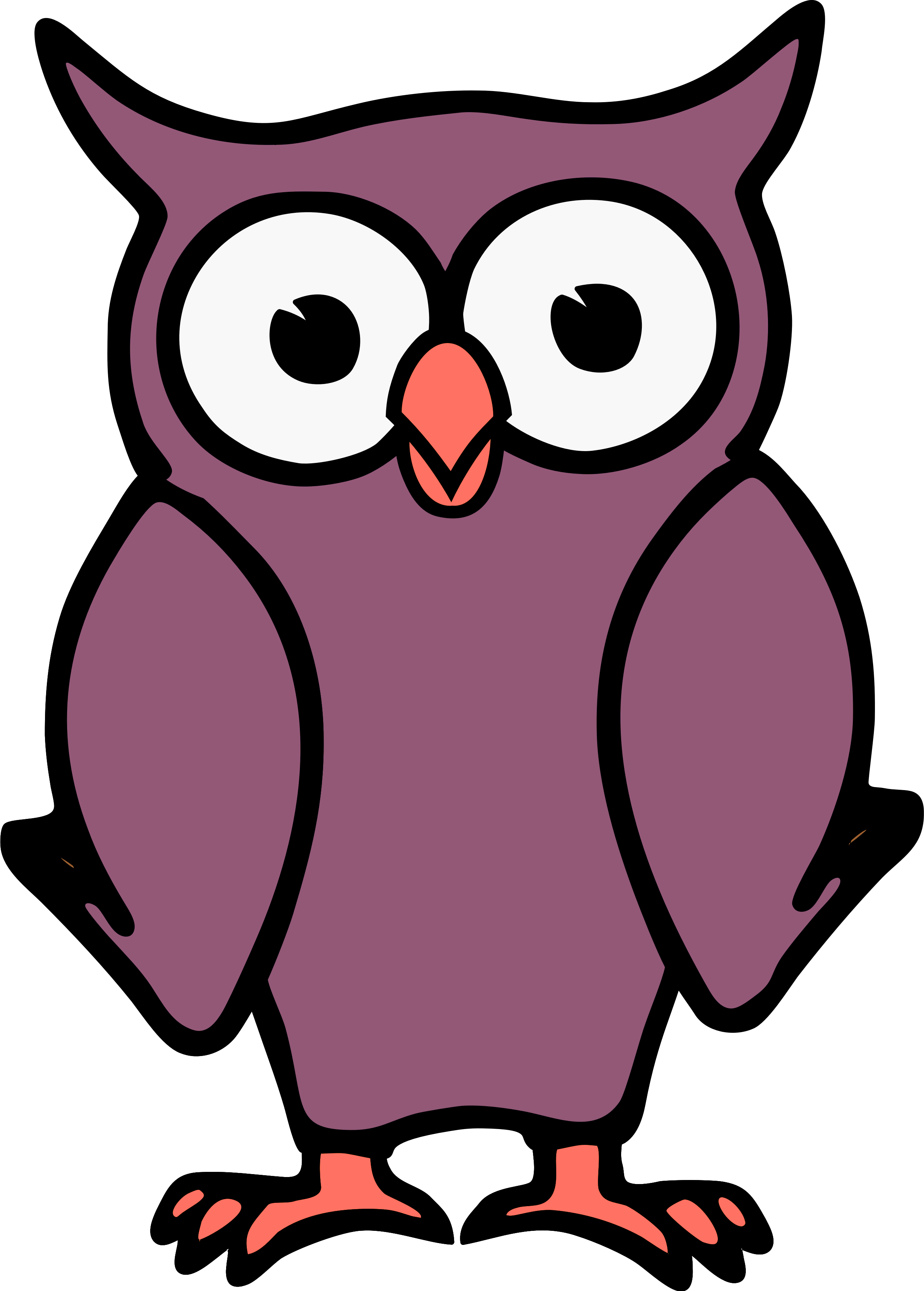 View & - Transparent Background Owl Clipart (2505x3500)
